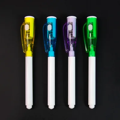Invisible Ink Pen with Built-in UV Light, Bulk Wholesale for Secret Message, Party Favors, Kids Toys & Promotional Gifts
