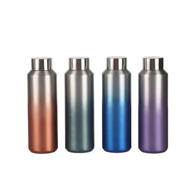 New design 600ml double wall stainless steel vacuum insulated water bottle with stainless steel lids
