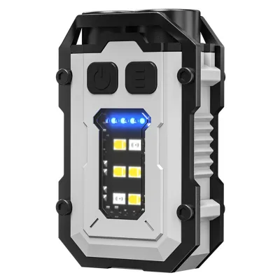 Portable Work Light EDC Tool Mini LED Flashlight Keychain White Laser Plastic Flashlight
