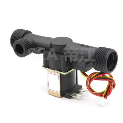 Washer Plastic 3/4'' Water Inlet Valve Integrated With Turbine Flow Sensor 1 Inlet 2 Outlet 1/2 3/4 for Small Washing Machine