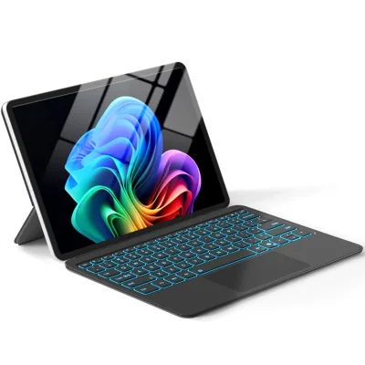 Surface Pro 12 Keyboard 7 Color Backlit Wireless Magnetic for Microsoft Ultra Slim Type C Rechargeable