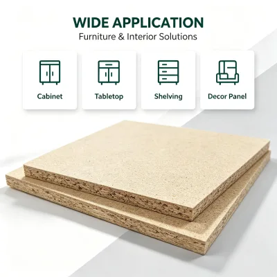 Cheapest Melamine Faced Chipboard Sheets Structurally Stable and Resistant to Deformation for Indoor Furniture Closet Bookcase