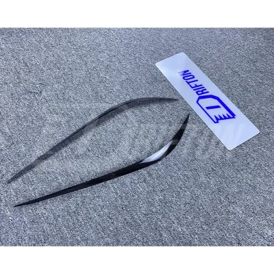 Dry Carbon Fiber Headlight Eyebrows Eye Lid Trim for Alfa Romeo Giulia