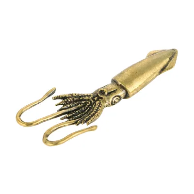 Trick Antique Old Squid Brass Ornaments Office Desktop Decoration Bronze Crafts.