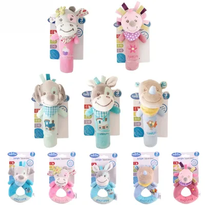 Soft Color Friendly to Baby's Eyes Cute Stuffed Animals Rattle Toy China Push Toys for Children