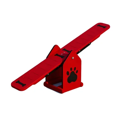 Multifunctional Pet Play Seesaw Anti-Slip Base Stable Balance Toy Durable Dog Amusement Facility for Villa Garden and Pet Club