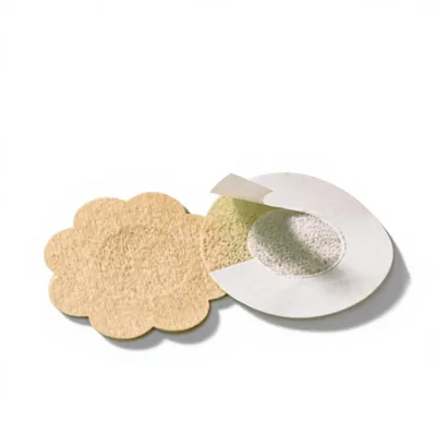 Invisible Breast Petals Stickers Flower Shaped Satin Breathable Polyester Cotton Chest Patch for Nipple Cover Pasties