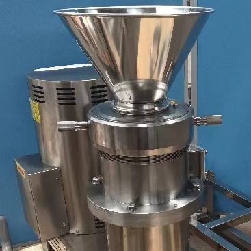 Stainless Steel Horizontal Colloid Grinder for Sauce Production with Cooling Jacker Peanut Sesame Chili Colloid Mill Machine