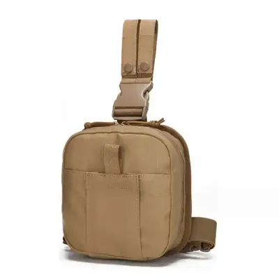 Tactical Medical Drop Leg Pouch MOLLE First Aid Kit & Utility Fanny Pack, Thigh-Mounted Trauma Bag for Combat/Outdoor