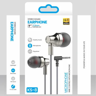 Factory Direct Sale High Sensitivity Drivers Wide Frequency Range Universal Wired IPX-4 Waterproof 3.5mm Plug In-ear Earphone