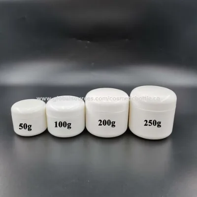 Solid white PP cosmetic jar wholesale for face cream jars