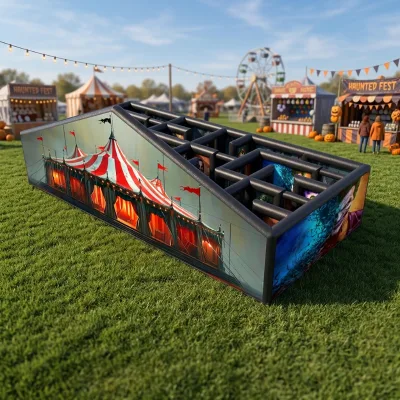 Custom Design Large Inflatable Haunted House Maze Outdoor Bounce Maze for Kids Party Rental Event Carnival Playground