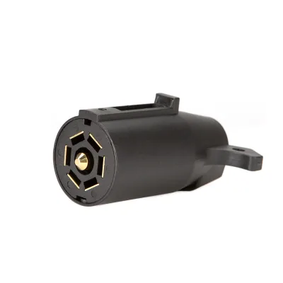 7 Pin Trailer Plug  Round RV-Style Detachable Wiring Harness Replacement Adapter Male End