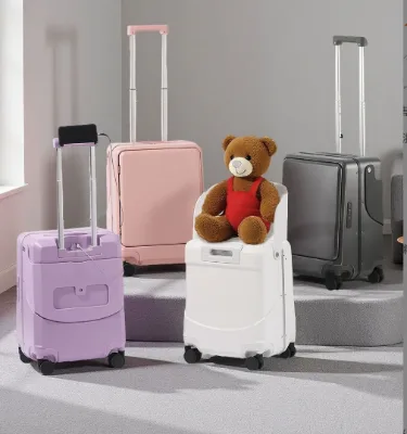 Luxury Toddler PC Kids Luggage Aluminum Frame TSA Lock Children's Travel Trolley Spinner Light Weight Cabin Suitcase Bags Baby