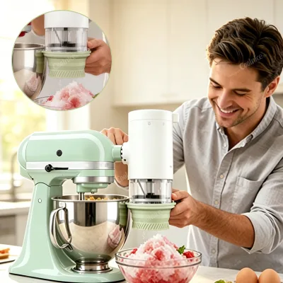 Foldable Silicone Splash Guard for Shaved Ice Machine Attachments Zero Mess Ice Collection Directly Into Bowl Fits KitchenAid