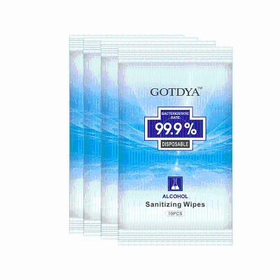 Custom Antibacterial Hand Sanitizing Wipes 50 Pcs Kills 99.9% of Illness Causing Germs for Adults and Kids Cleaning