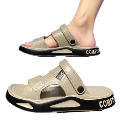 Men's Summer Beach Platform Outdoor Shoes Light Breathable Wear-Resistant Sandals Casual Trend Dual-Purpose Driving