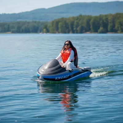 Factory Manufacturing Adult Lithium-Ion Mini Jet Ski 72V EPP Impact-Resistant Electric Drift Kart Boat for Tourist Attractions