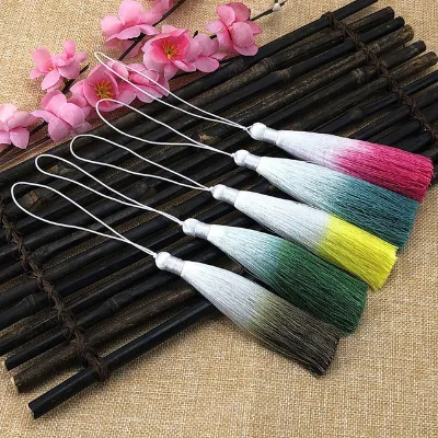 22cm  High Quality Gradient Tassels, Artificial Silk Thread Tassel, Tassel with Loop