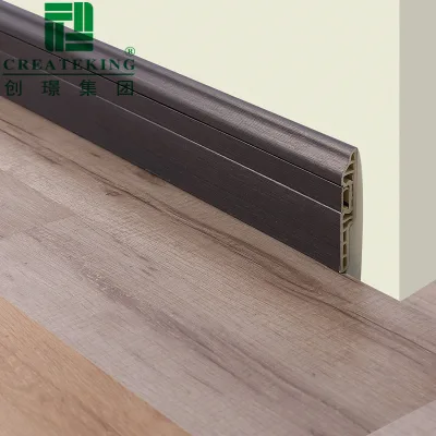Waterproof PVC LED Floor Molding Anti-termite Plastic Skirting Boards Shadow Gap Wall Base Profile for Room Decoration