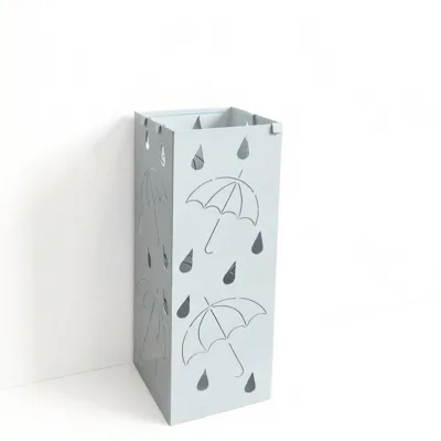 Umbrella Stand Holder Metal Iron Bucket for Hotel Hallway Decorative Rain Gear Storage Rack for Walking Canes and Sticks