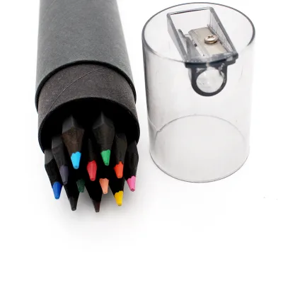 3.0mm Black Wood Pencil Basswood Round Shape Wooden Pencil Personalized Matte Wooden Black Pencil