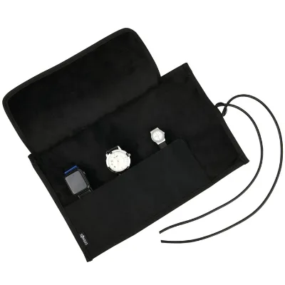 Waxed Canvas Watch Roll Handmade Waterproof Multi-purpose Travel Case Watch Roll-up Organizer