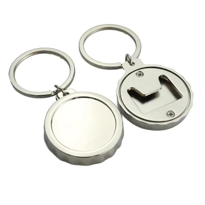 Mini Beer Lid Bottle Opener Keychain Custom 3D Zinc Alloy Digital Printing Blank for Promotional Gifts