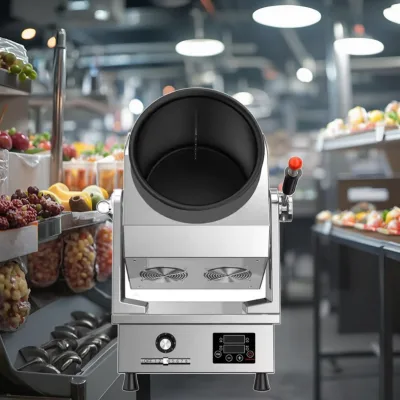 Factory Electric Automatic Fried Rice Stirring Rotating Cooker Stir Fry Wok Cooking Machine Home Kitchen Induction Gas Robot