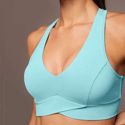 2025 New Design Quick Drying Yoga Clothing Fitness Camisole Shockproof Outdoor Running Back Sports Bra for Women