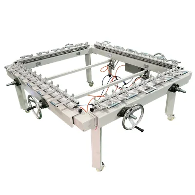 High Accuracy Pneumatic Silk Screen Printing Frame Stretching Pulling Machine Pre-press Equipment