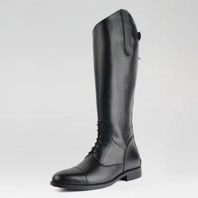 Leg-Covering Slim-Fitting Equestrian Boots Men and Women High-Top Equestrian Riding Boots Cowhide Leather