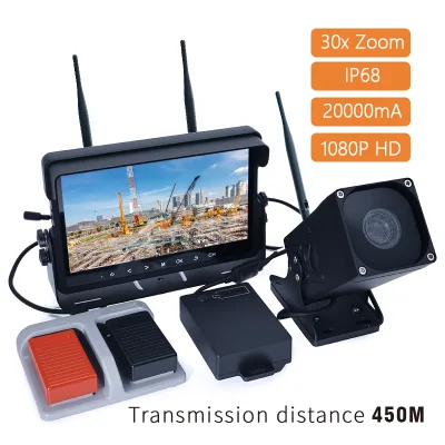 10.1-inch 30X Zoom Wireless Monitoring System Waterproof Crane Monitor System with WiFi Wireless Camera with Foot Pedal MDV