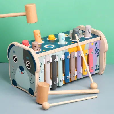 Multifunctional Animals Toys Musical Whack-a-mole Games Educational Emotions Toys for Kids