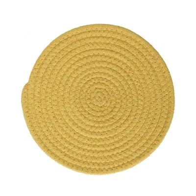 Customized 2022 Bamboo Fabric Mat Handmade Straw Woven Placemat Classic Cup Mat Tea Set Coasters for Table Classic Coasters Set