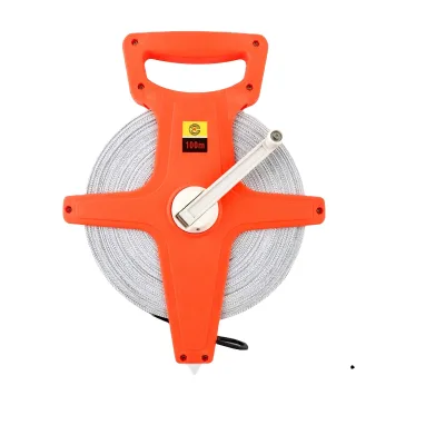 50 Meter Fiberglass Measuring Tape Abs Material Pvc Blade 50m/165ft Fiberglass Measuring Tape