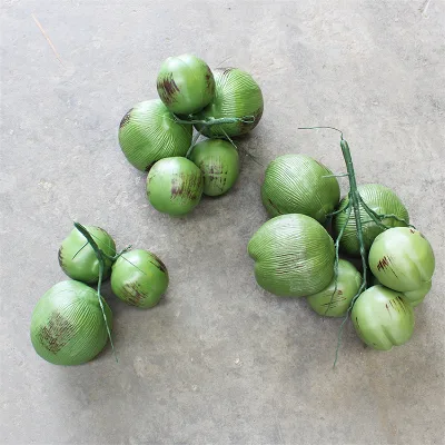 High Quality Simulation Plants Artificial Plastic Coconut Decorative Coco Palm Tree Fruits