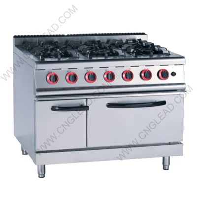 700&900 Series Gas Range With 6-Burner Electric Oven