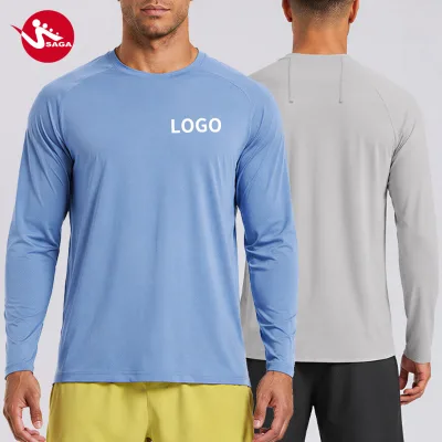 Factory Direct Custom Round Neck Long Sleeve Cooling Sun Protection Outdoor Athletic Training Performance mens tracksuits