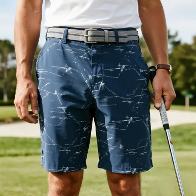 Professional Custom Men's High Quality Spandex Nylon Golf Shorts Sports Breathable Quick Drying Sun protection Golf Shorts Man