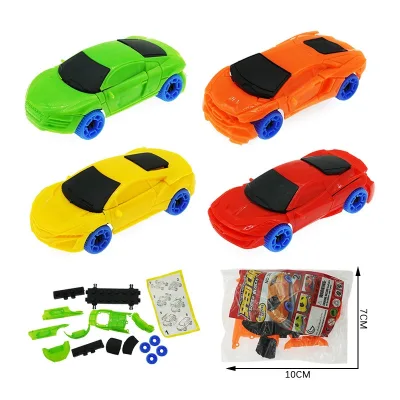 Wholesale Mini DIY Supercar Building Block Toys Assembled Racing Car Bricks Low Cost Party Favors Goodie Bag Fillers Kids Gifts