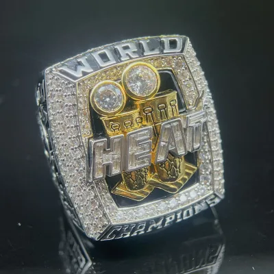 Customize Heat Champion rings Classic Unique championship ring high quality brass rings with 5A zircon stones for sport awards
