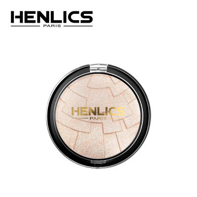 HENLICS Custom Baked Shimmer Powder Bronzer Highlighter Translucent Soft Makeup with Excellent Visibility