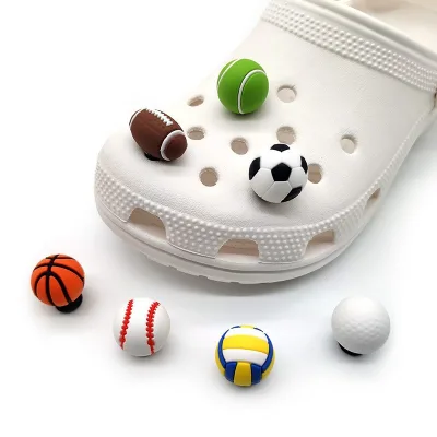 New 3D Stereoscopic Hole-Through Shoes Accessories: PVC Flower Buckles for Casual Daily Sports Ball Decorations and Accessories