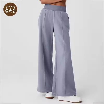 Custom logo Sweatpants for Running Pants Plain Dyed Anti-wrinkle Loose Fit Flared Baggy Gym Joggers Sweatpants for Running Pants