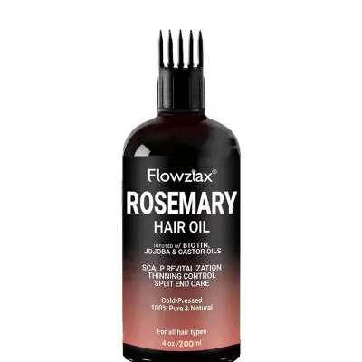 Private Label Vegan Herbal Rosemary & Batana Organic Moisturizing Hair Growth Oil for Hair Care