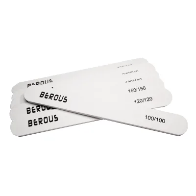Hot Sale Cheap Durable Zebra White  Nail Files Double Sides 2.0 PS Board  Nail Files Wholesales