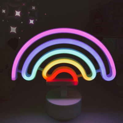 New rainbow Led Shape Table Stand Light Kids Room Neon Dream Battery Led Neon Bedroom Lights Neon
