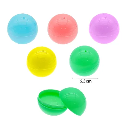Wholesale 65mm Capsules Empty Toys Ball Solid Color Vending Machine Toys Capsule Surprise Egg Gashapon Round Plastic Toy Shells