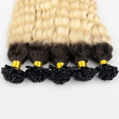100% Remy Full Russian Cuticle Double Drawn Prebonded Hair Uzbek Human Hair Extension U I V Flat Tip S K Hair